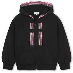 Embroidered zip-up sweatshirt