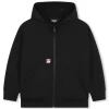 Fleece hooded cardigan
