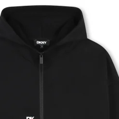 Fleece hooded cardigan