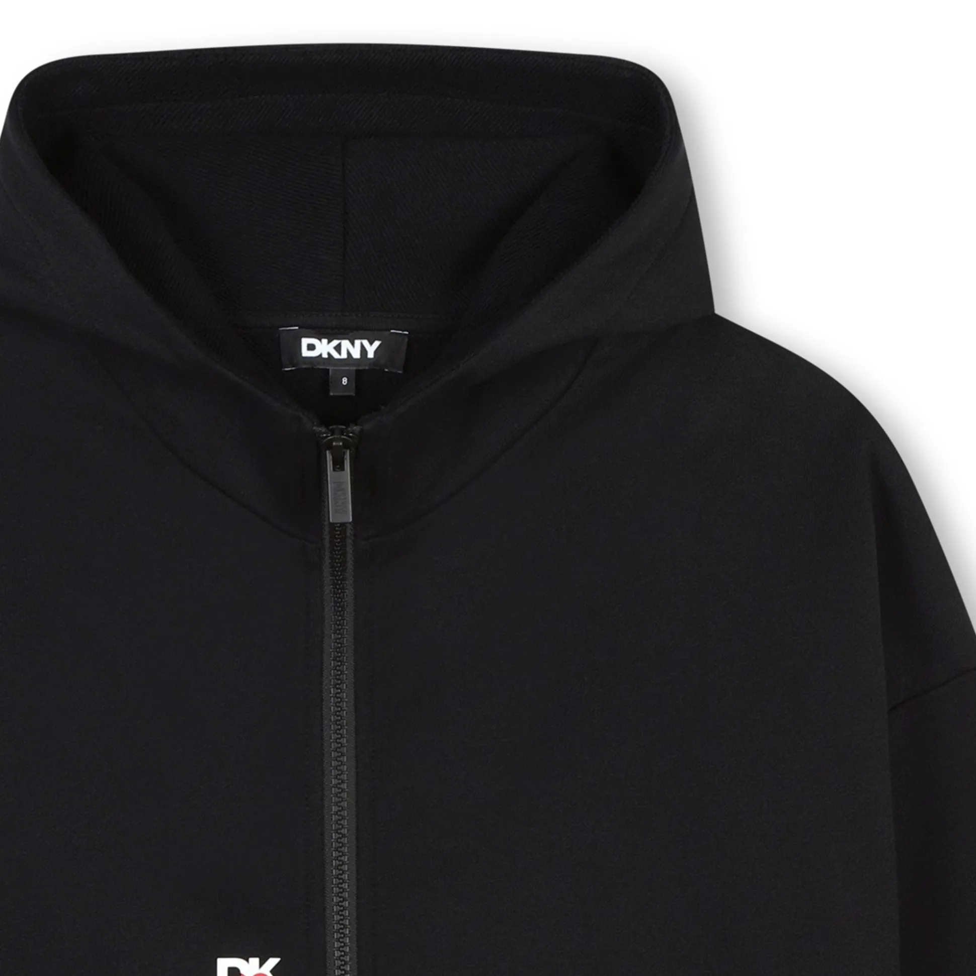 Fleece hooded cardigan