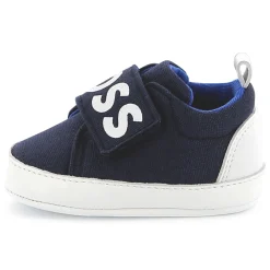 Hook-and-loop leather slippers