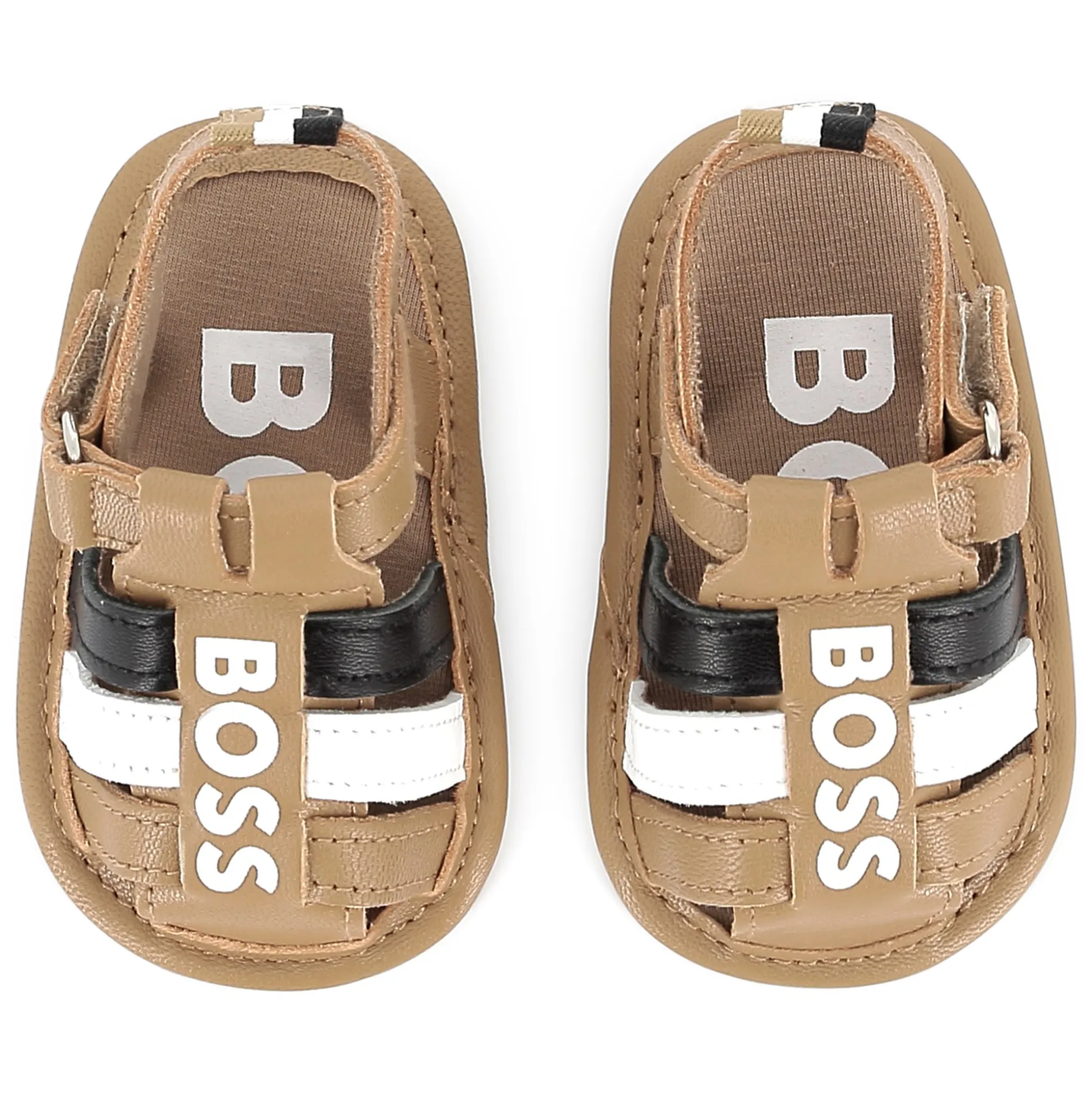 Hook-and-loop strap sandals