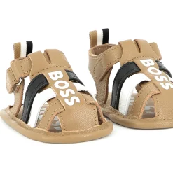 Hook-and-loop strap sandals