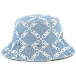Illustrated denim bucket hat