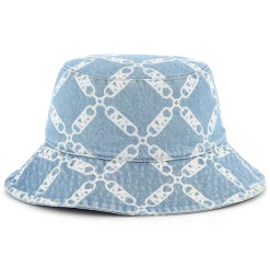 Illustrated denim bucket hat