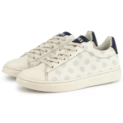 Lace-up canvas trainers