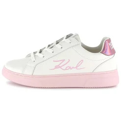 Lace-up leather trainers
