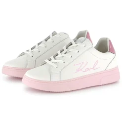 Lace-up leather trainers