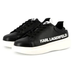 Lace-up leather trainers