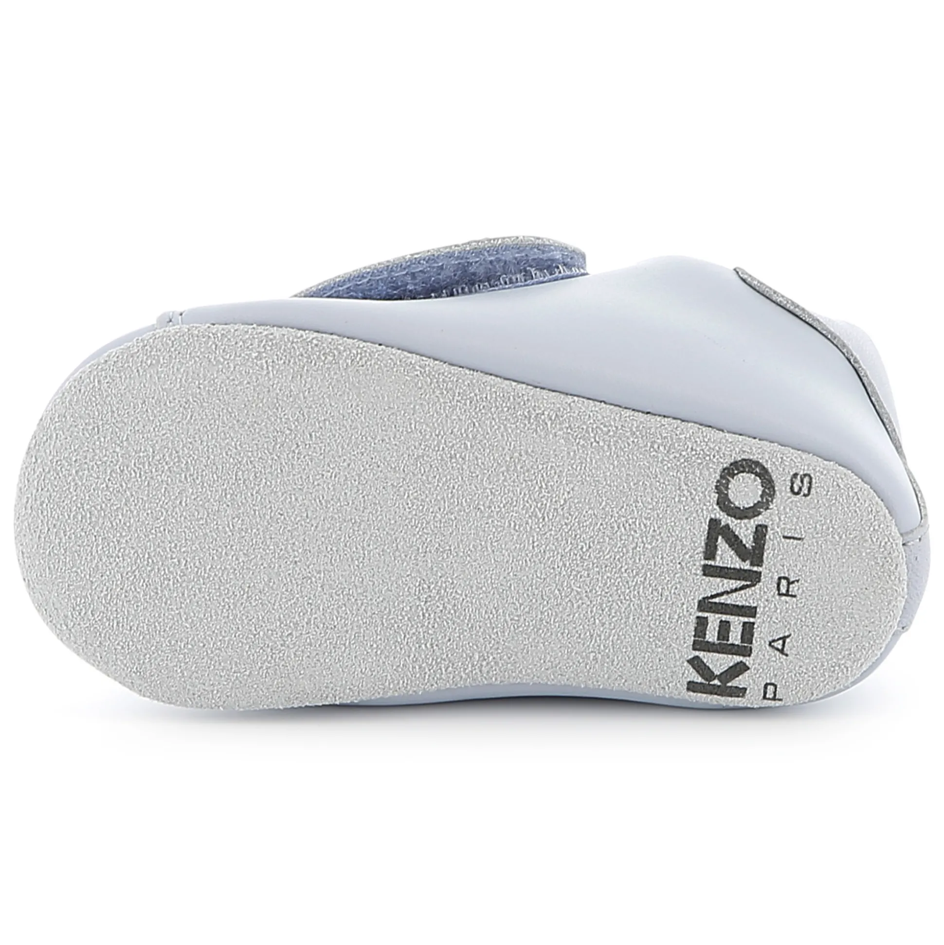 Leather hook-and-loop slippers