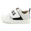 Leather hook-and-loop trainers