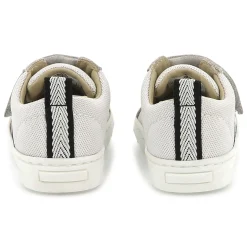 Leather hook-and-loop trainers