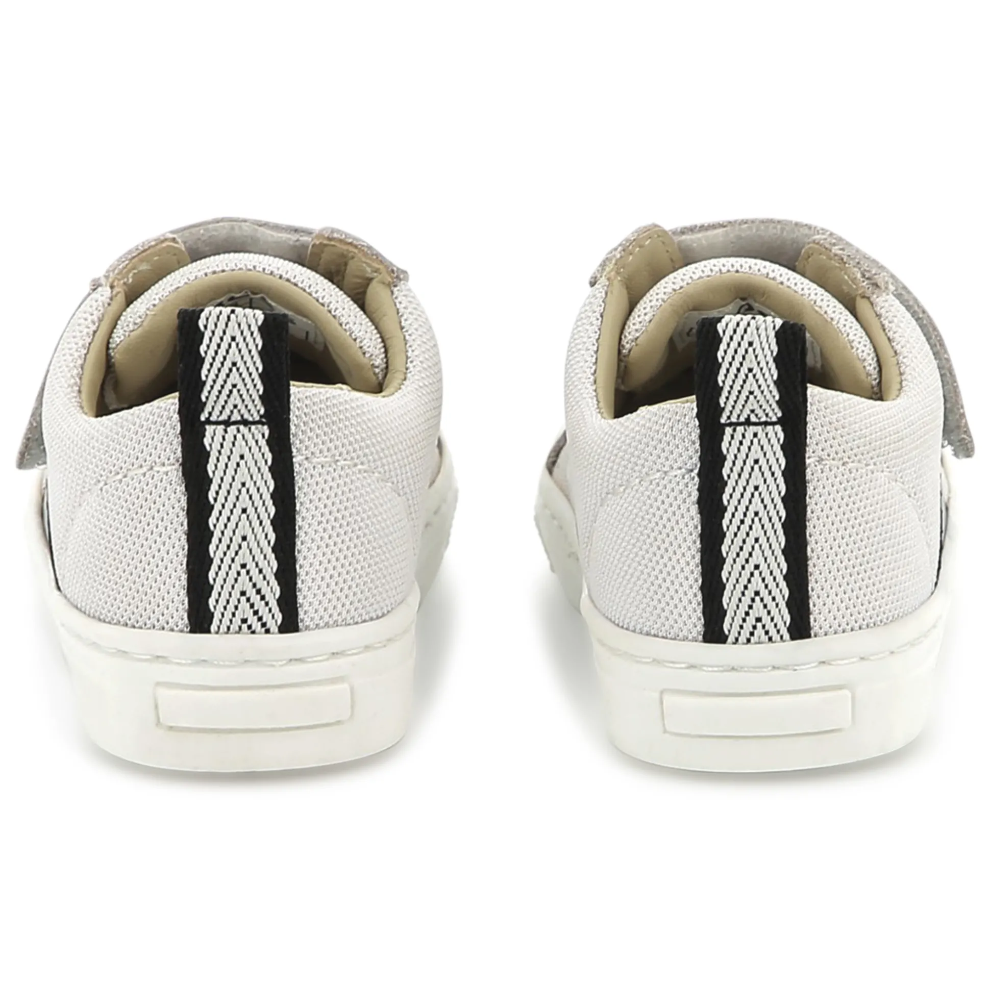 Leather hook-and-loop trainers