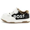 Leather lace-up trainers