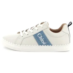 Leather lace-up trainers