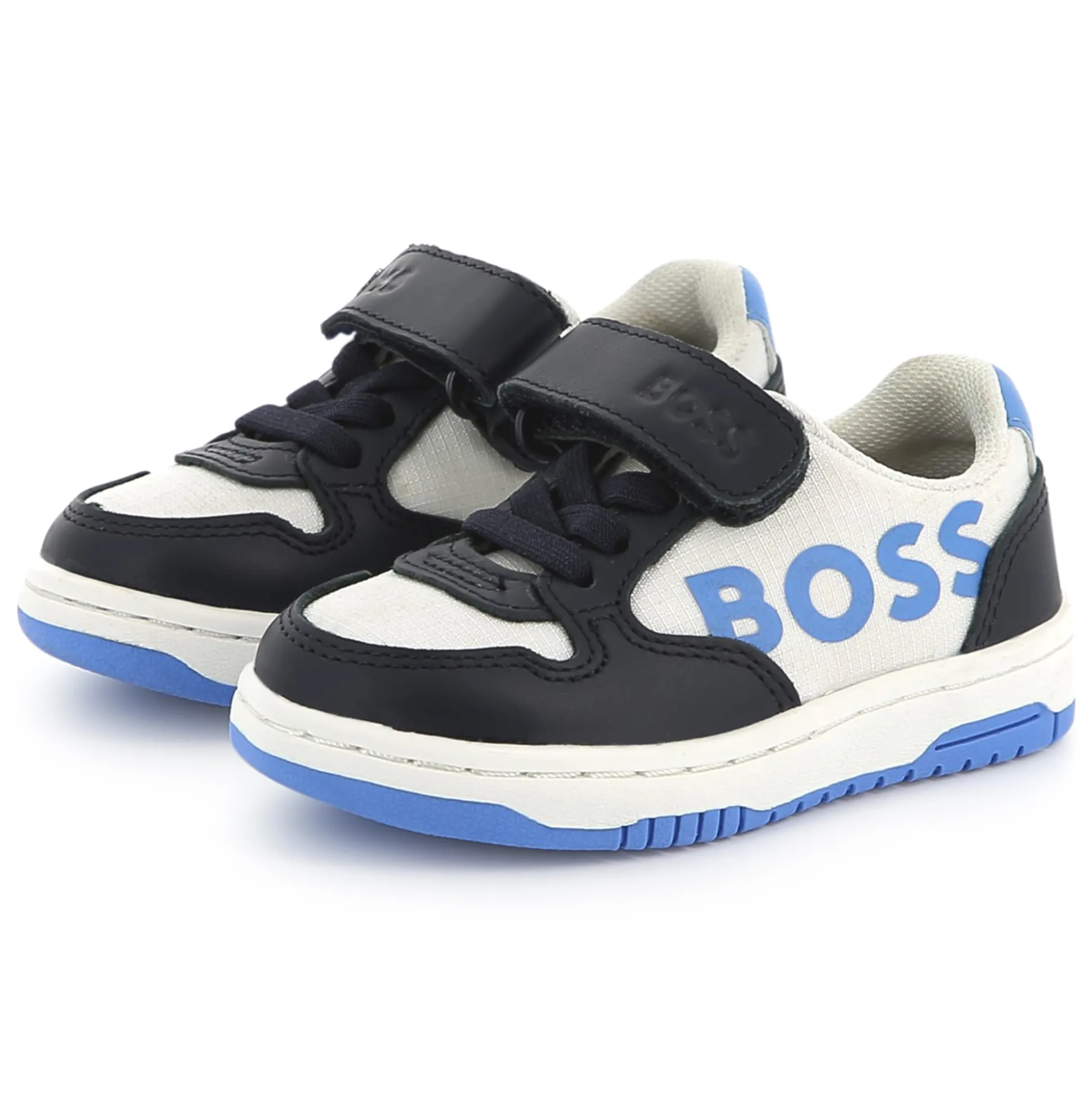 Leather lace-up trainers