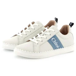 Leather lace-up trainers