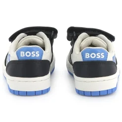 Leather lace-up trainers
