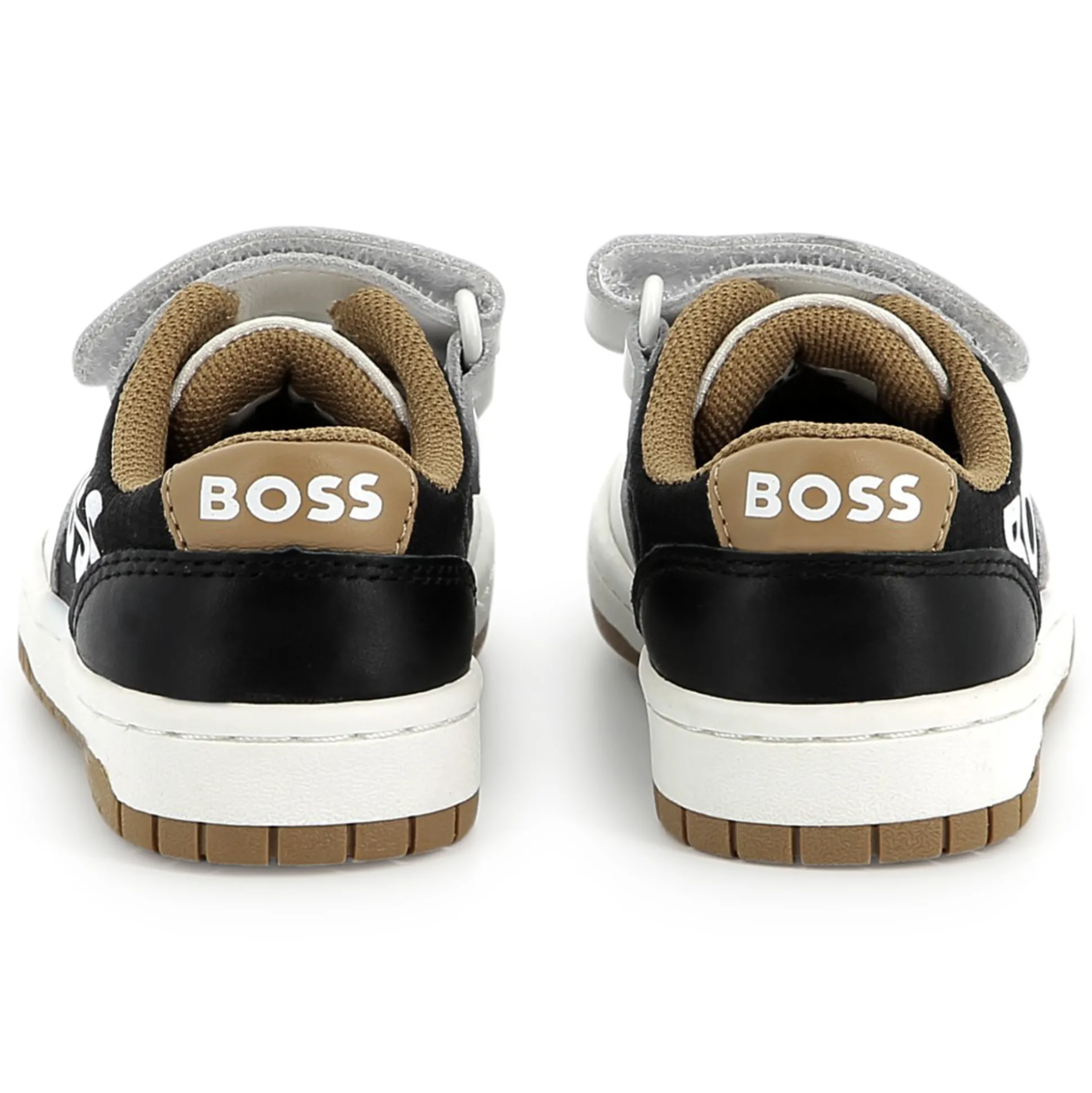 Leather lace-up trainers