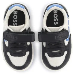 Leather lace-up trainers
