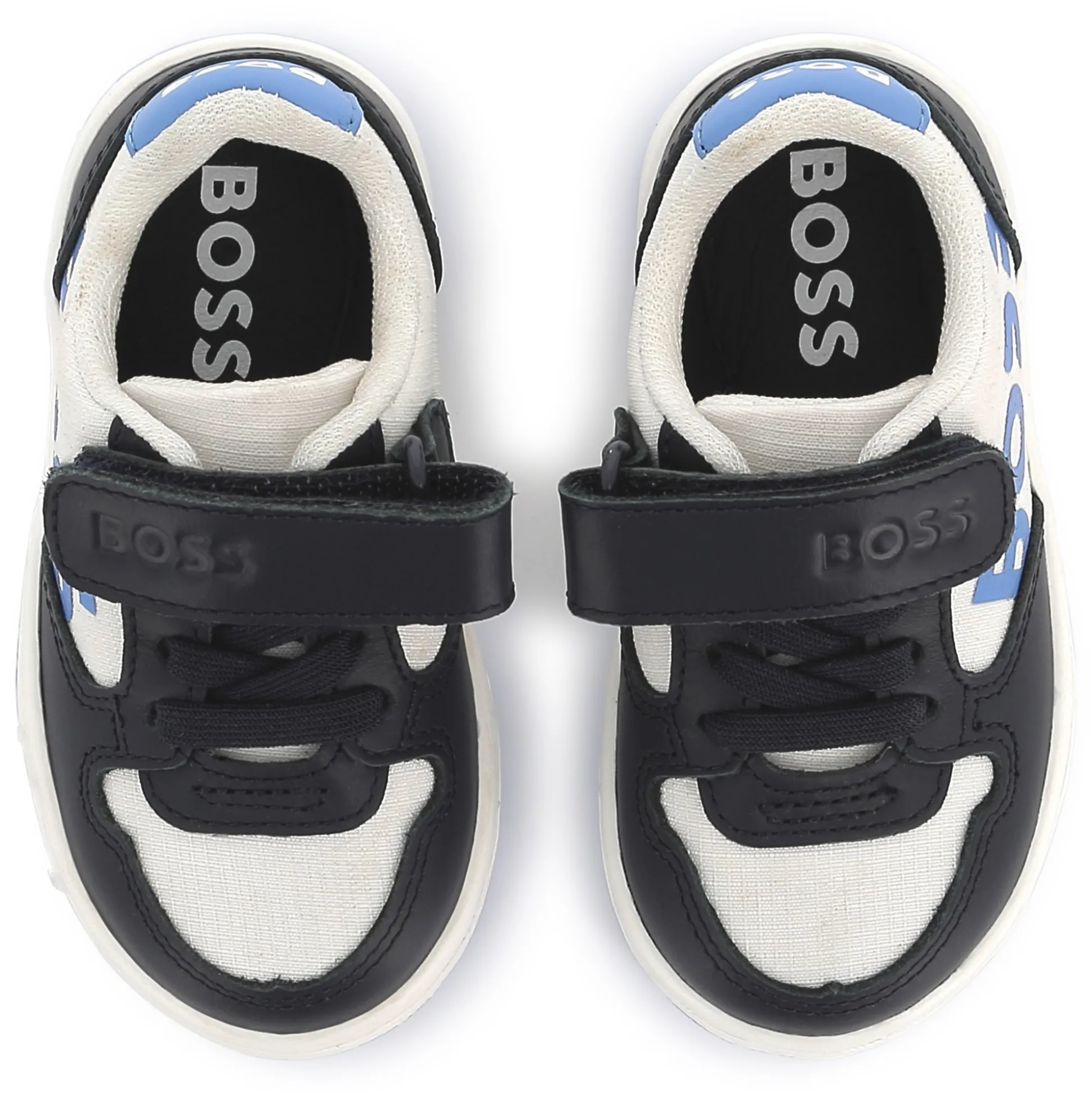Leather lace-up trainers