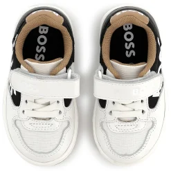 Leather lace-up trainers
