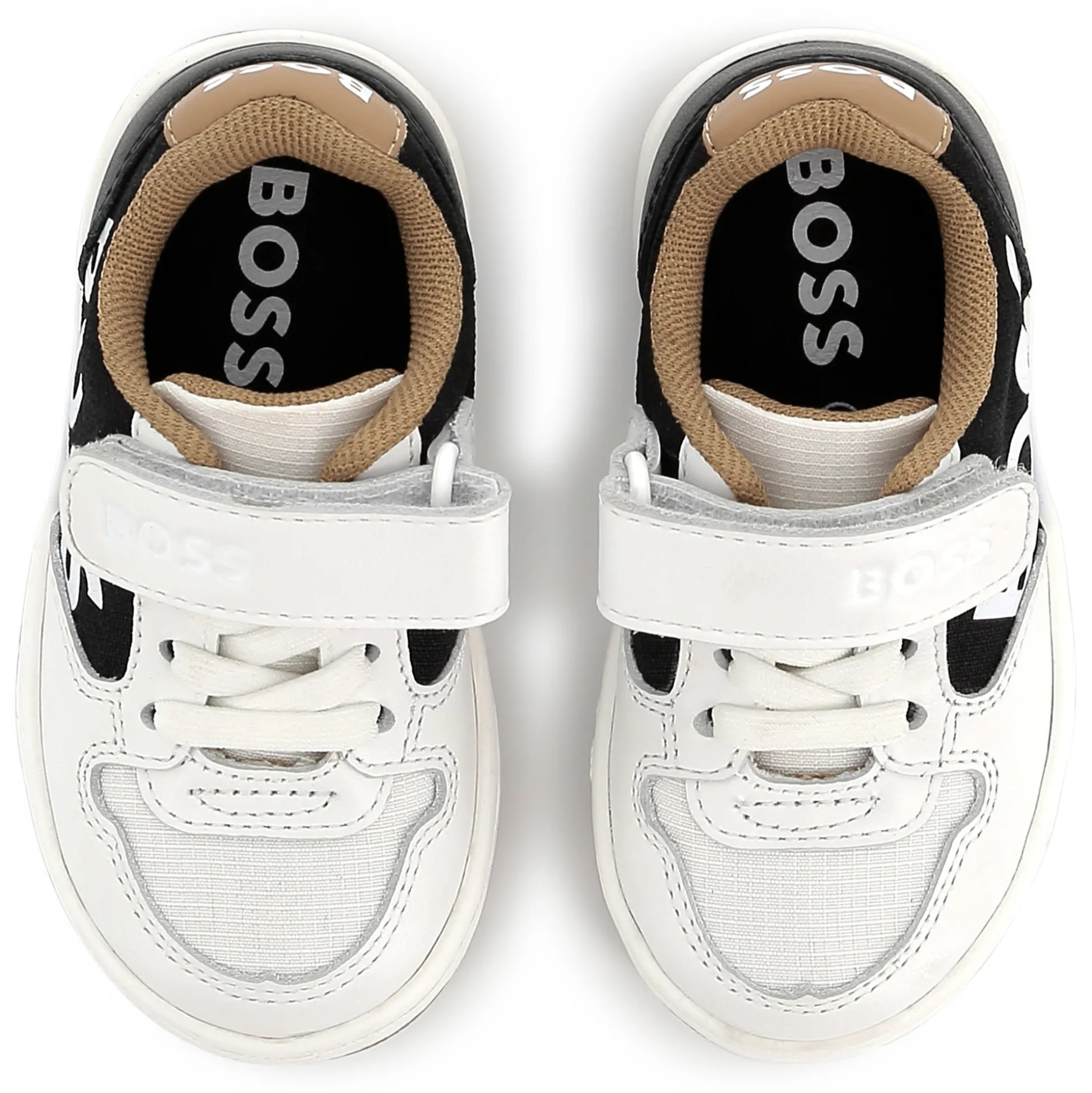 Leather lace-up trainers