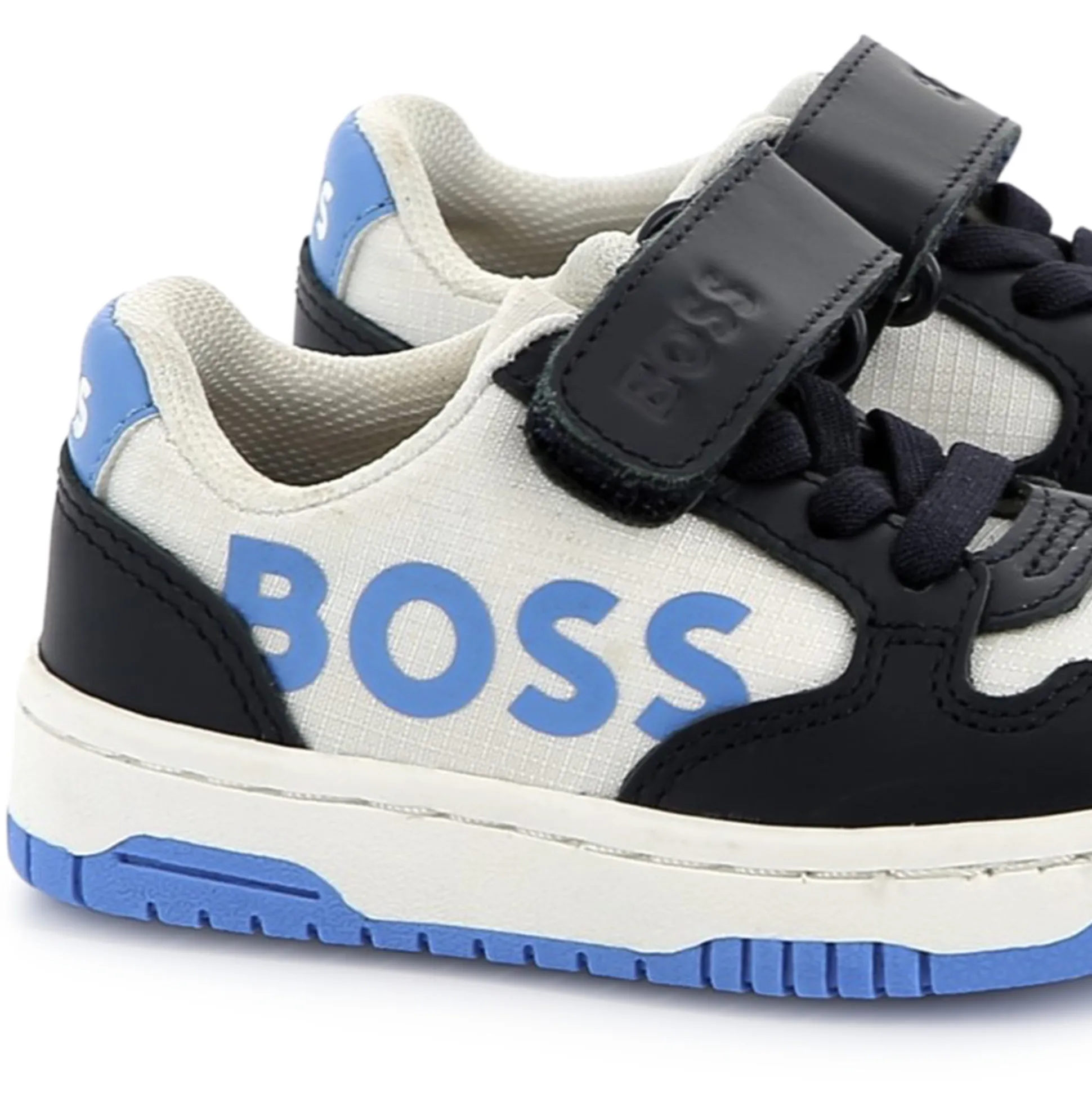 Leather lace-up trainers