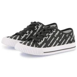 Logo print lace-up trainers
