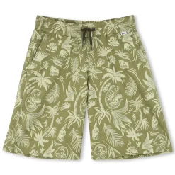 Printed cotton Bermuda shorts