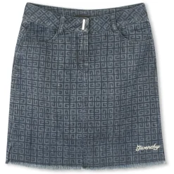 Printed jean skirt