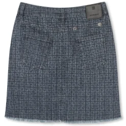 Printed jean skirt