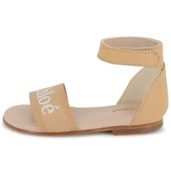 Printed leather sandals