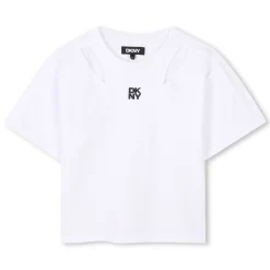 Short-sleeved cut-out T-shirt